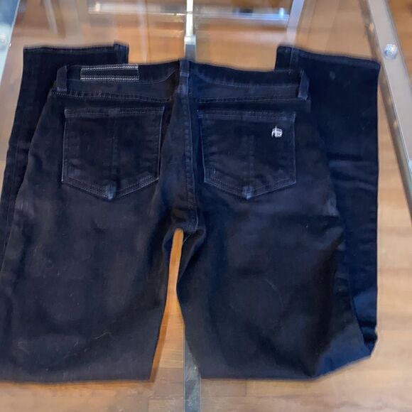 Rag and bone stretch, denim, black jeans, size 26, washed pockets - Picture 10 of 10